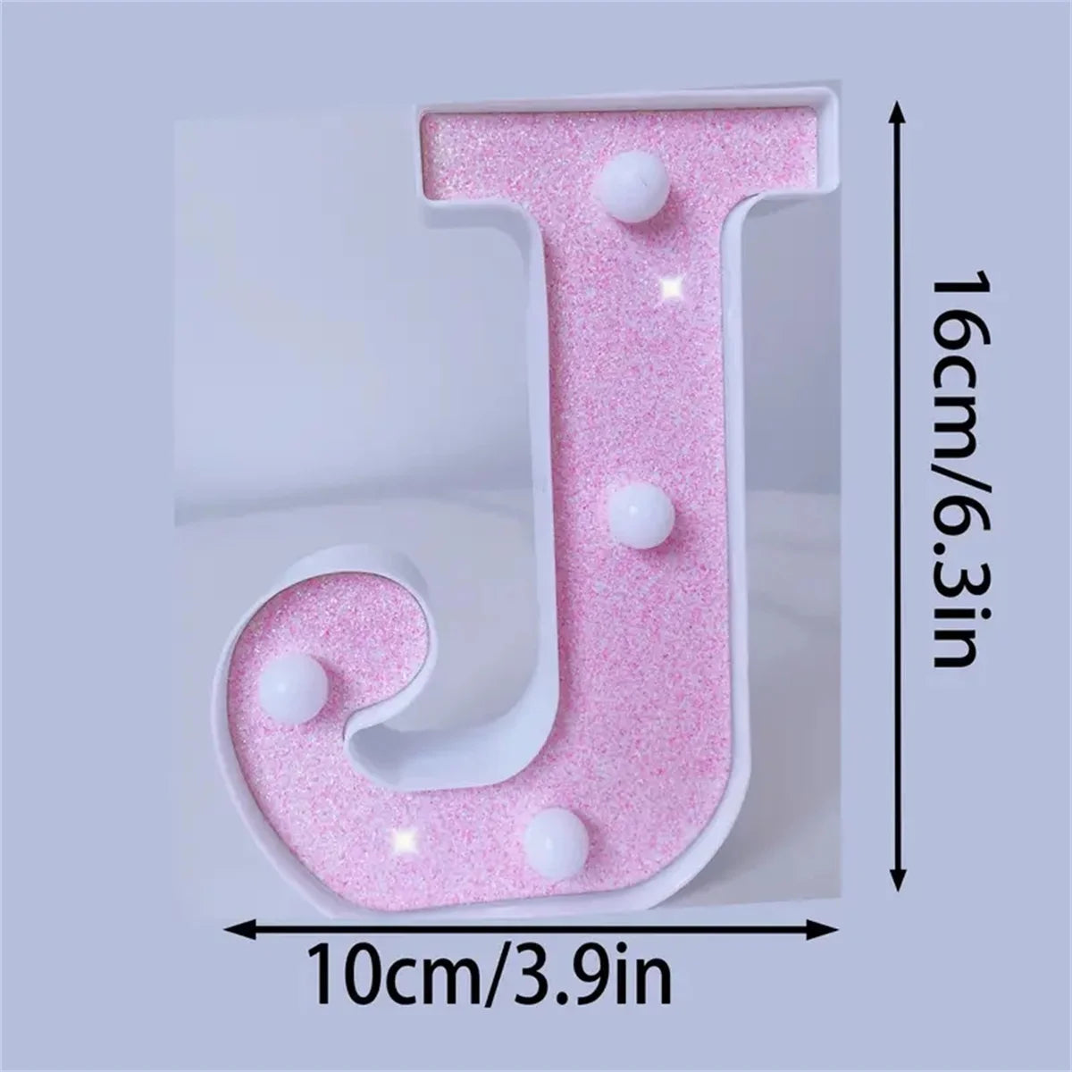 Pink English letter and number lights