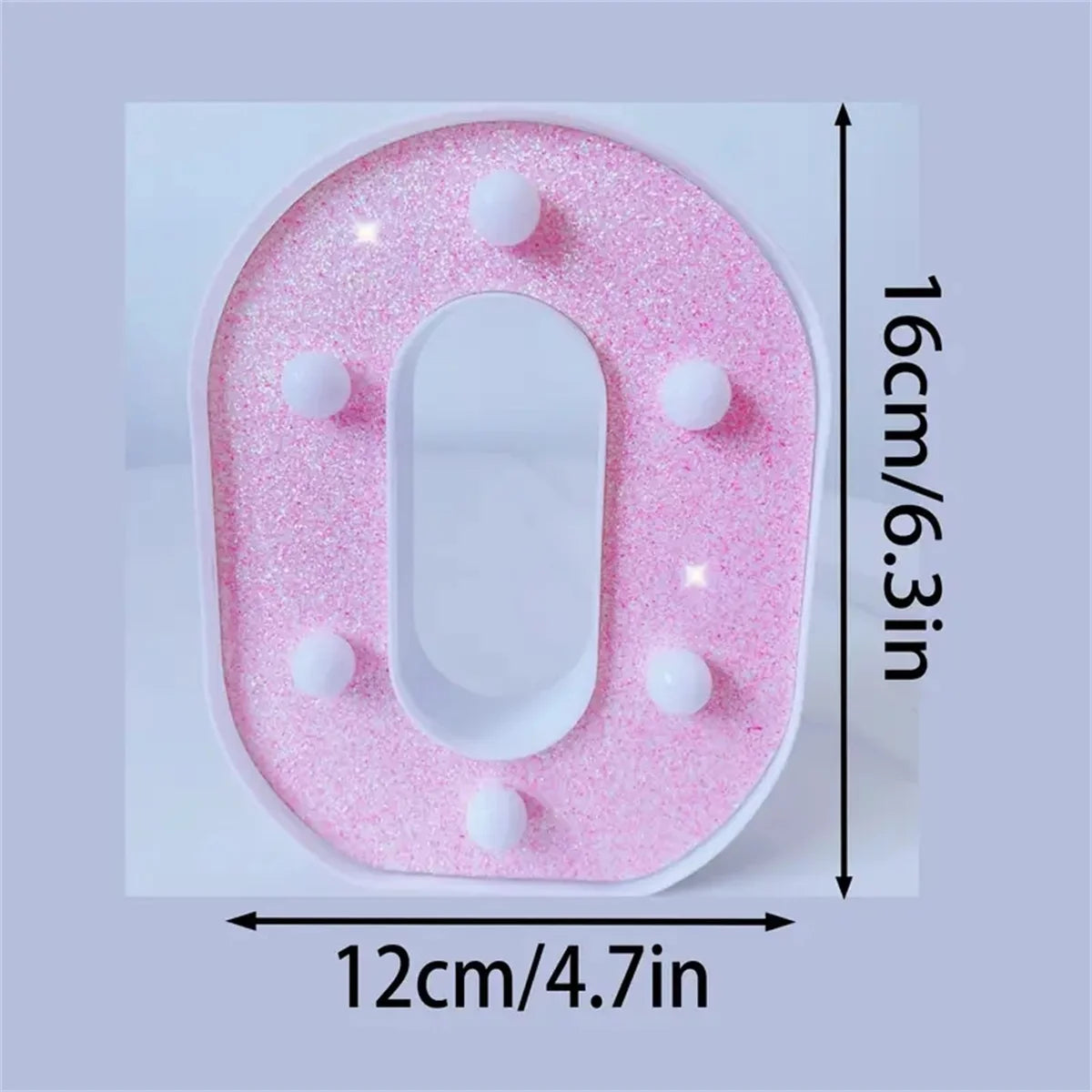 Pink English letter and number lights