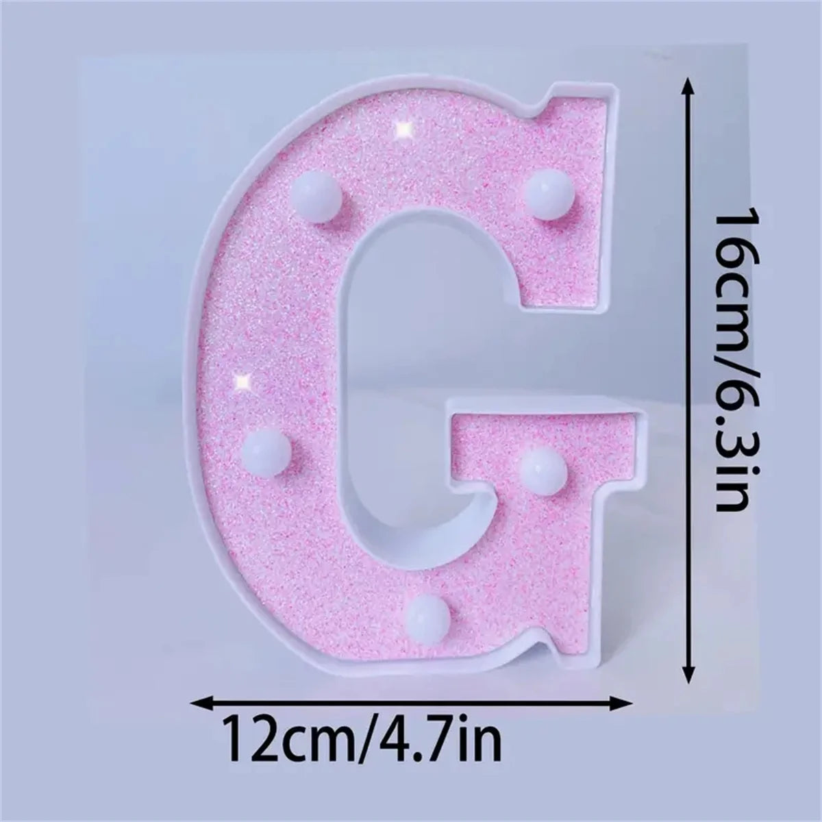 Pink English letter and number lights