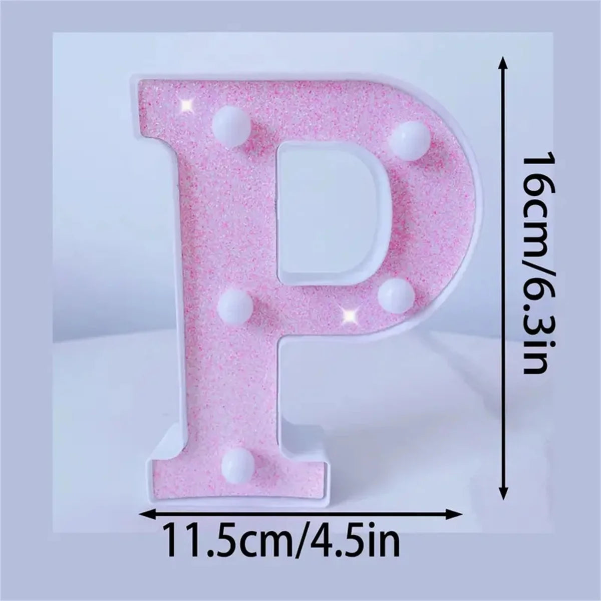 Pink English letter and number lights