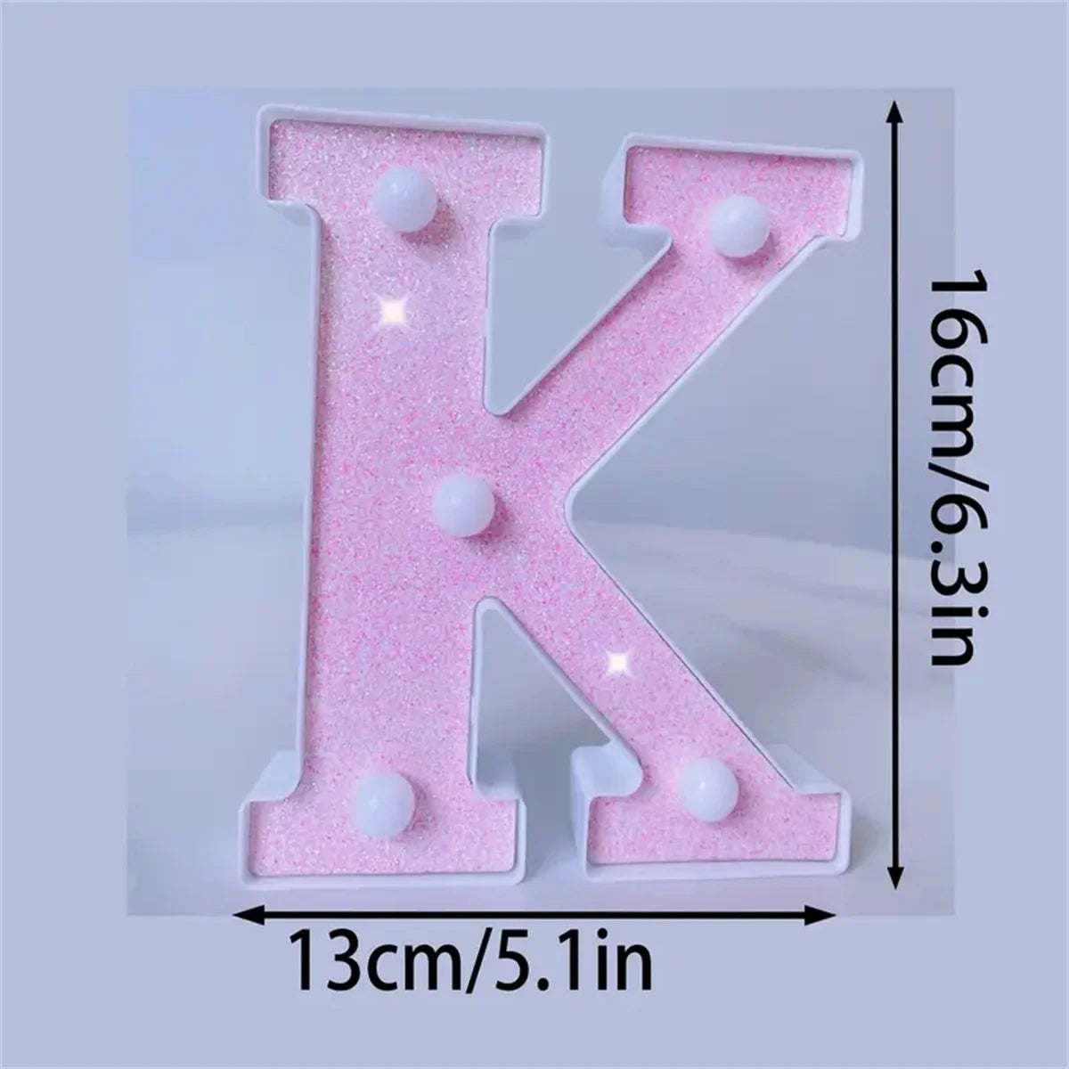 Pink English letter and number lights